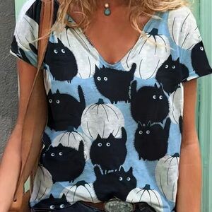 COPY - 👻 Cute Halloween shirt with cats